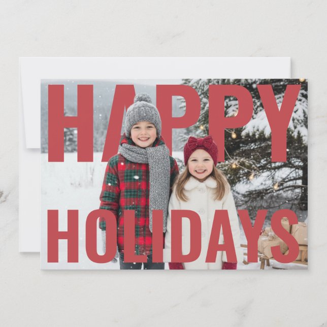 Happy Holidays PhotoPop Card (Front)