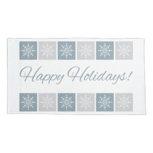 “Happy Holidays” pillowcases