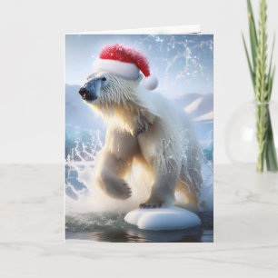 Happy Holidays Polar Bear Card