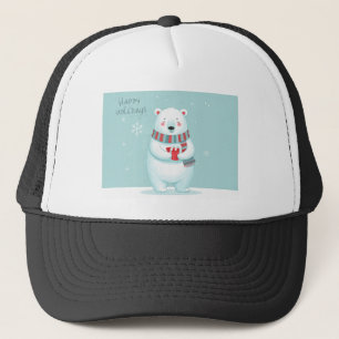 Happy Holidays Polar Bear Hat