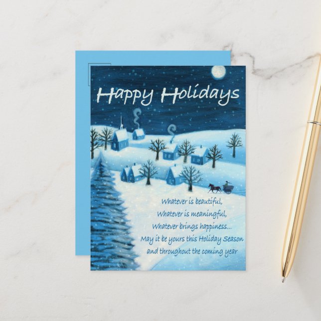 Happy Holidays Postcard (Front/Back In Situ)