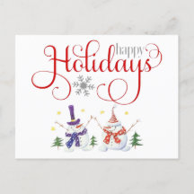 Happy Holidays Postcard 