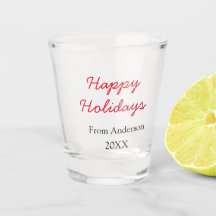 Happy holidays red black love family name yearChri