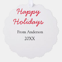 Happy holidays red black love family name yearChri