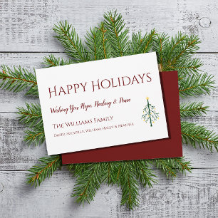 Happy Holidays Red Christmas Card