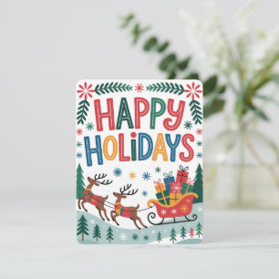 Happy Holidays Reindeer Card