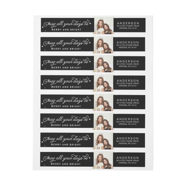 HAPPY HOLIDAYS ROSE GOLD Christmas Address Labels (Sheet)