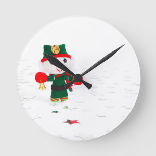 HAPPY HOLIDAYS ROUND CLOCK