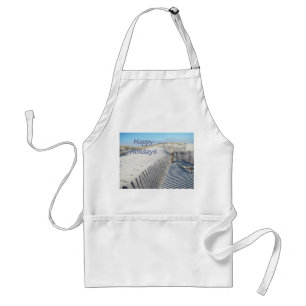 Happy Holidays Sand Dunes and Fences Standard Apron