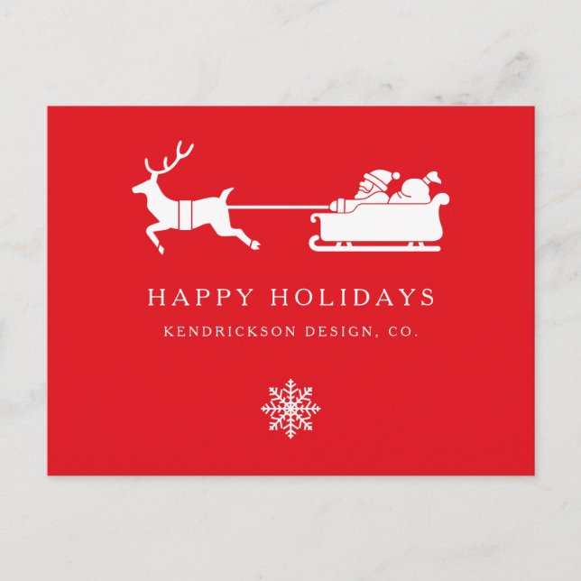 HAPPY HOLIDAYS SANTA CLAUS Corporate Business Post Postcard (Front)