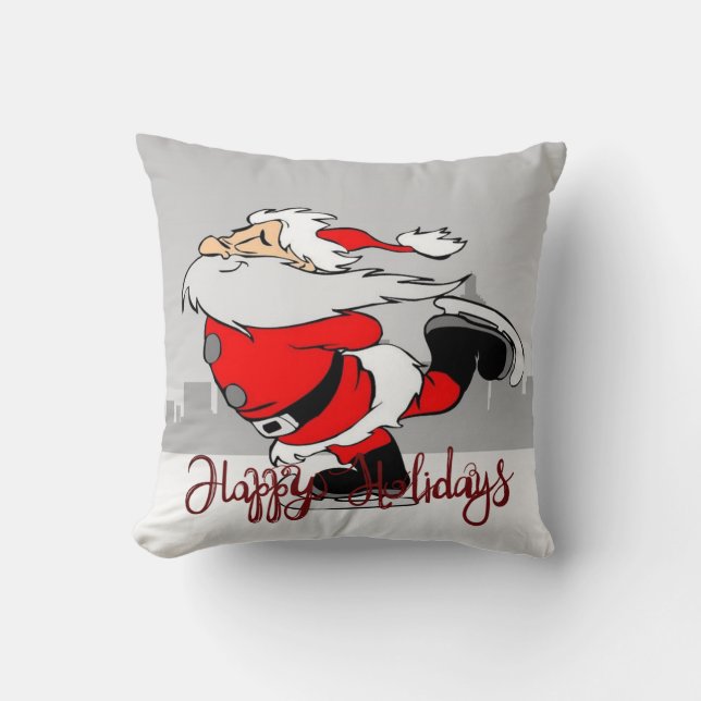 Happy Holidays,Santa Claus Cushion (Front)