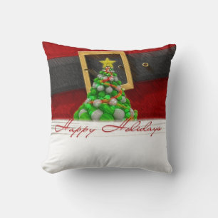 Happy Holidays Santa Claus Cushion