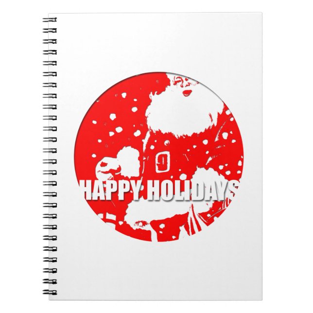 Happy Holidays - Santa Claus - Notebook (Front)