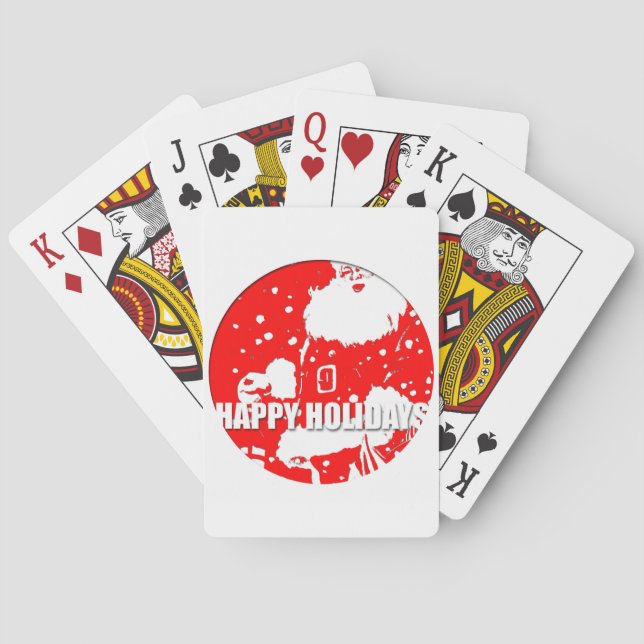 Happy Holidays - Santa Claus - Playing Cards (Back)