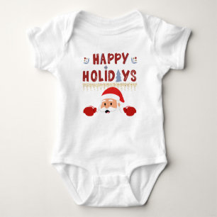 Happy Holidays Santa – Cute & Cozy Christmas  Baby Bodysuit