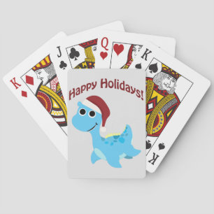 Happy Holidays! Santa Nessie Playing Cards