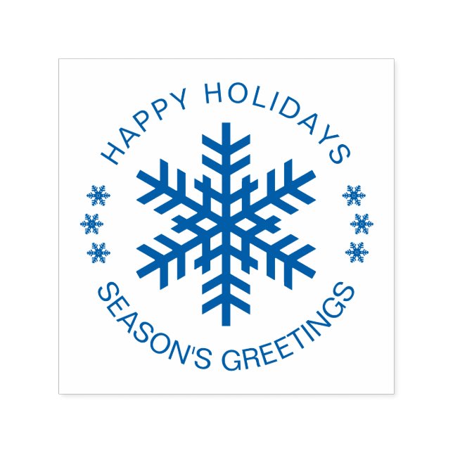 Happy Holidays Seasons Greetings customisable Self-inking Stamp (Design)