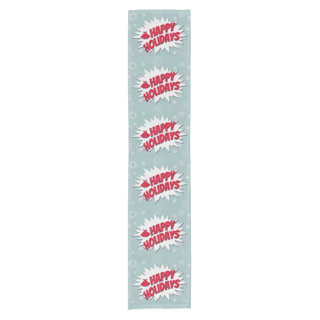Happy Holidays Short Table Runner (Front)