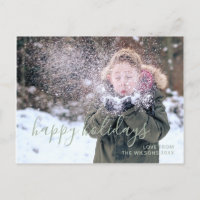 Happy Holidays Simple Script Kids Photo