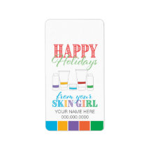 Happy Holidays / Skin Girl - Sticker Label