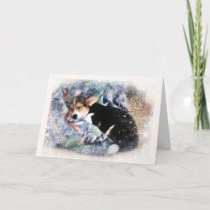 Happy Holidays Sleeping Puppy Card