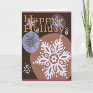 Happy Holidays Snow Flakes , Christmas Holiday Card