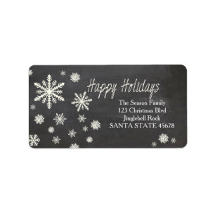 Happy Holidays snowflake Holiday Address Label