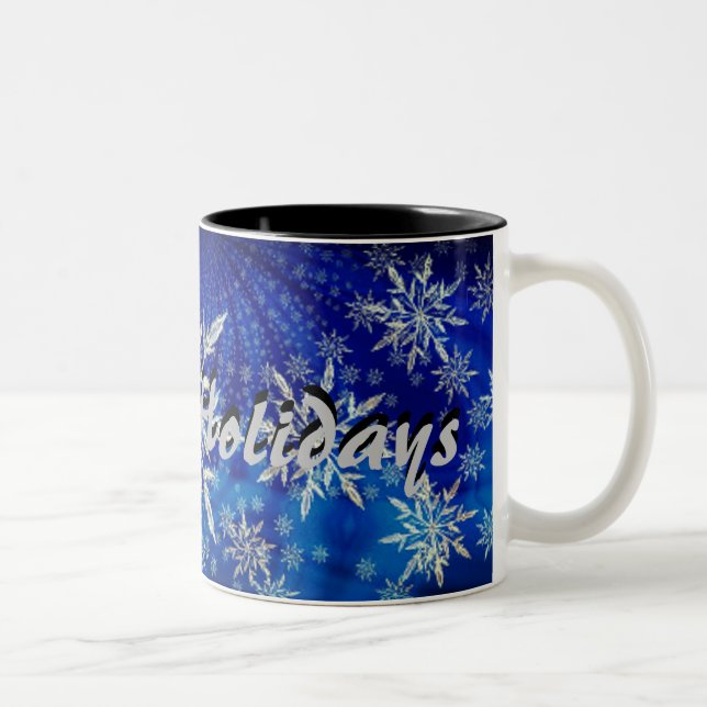 Happy Holidays Snowflake Mug (Right)