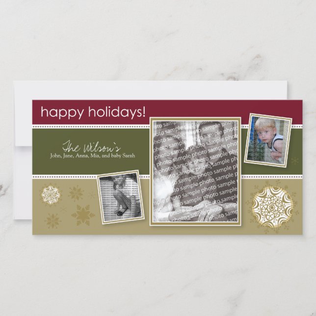 Happy Holidays Snowflake Sweet 3-Photo :: 03 Holiday Card (Front)