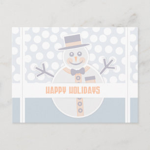 Happy Holidays Snowman Holiday Postcard