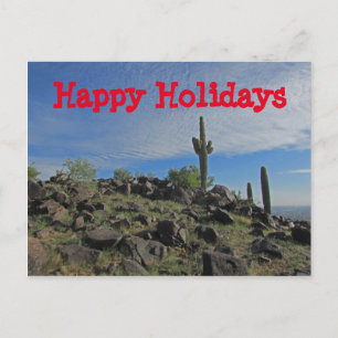 Happy Holidays Southwest Landscape Joyous Season Holiday Postcard
