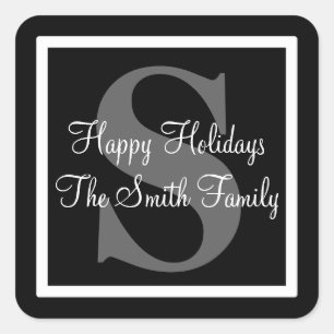 Happy Holidays Square Sticker