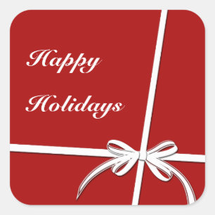 Happy Holidays Square Sticker