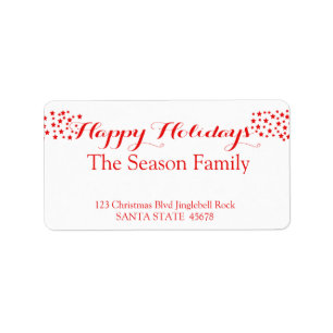 Happy Holidays stars holiday label
