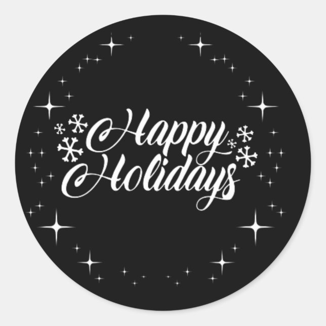 Happy Holidays sticker (Front)
