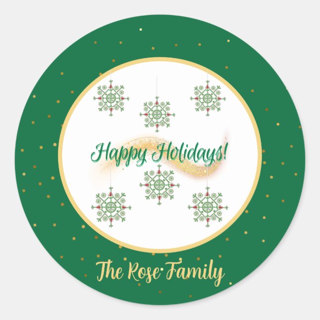 Happy Holidays Sticker (Front)
