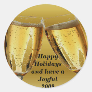 Happy Holidays_Sticker Classic Round Sticker