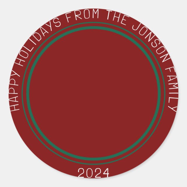 Happy Holidays Sticker - Festive Holiday (Front)