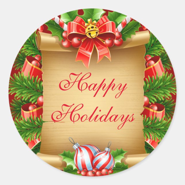 Happy Holidays Stickers (Front)