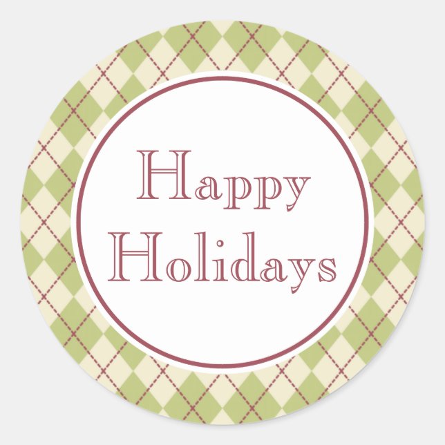 Happy Holidays Stickers (Front)