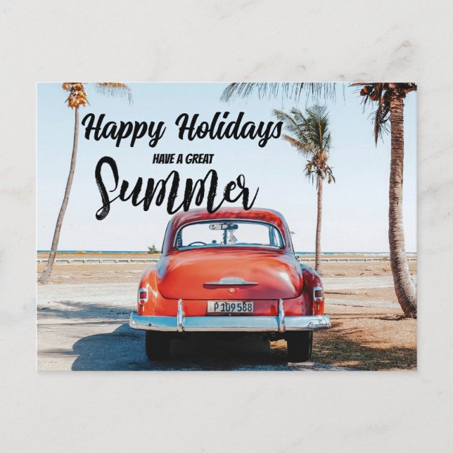 Happy Holidays Summer Edition Holiday Postcard (Front)