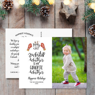 Happy Holidays Sweater Weather My Favourite Photo Postcard