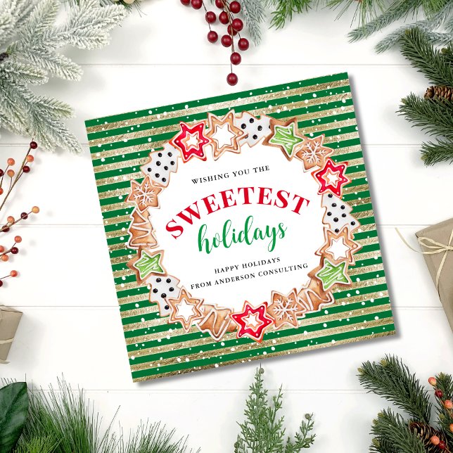 Happy Holidays Sweet Treats Business Holiday Card (Creator Uploaded)