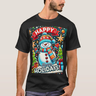 Happy holidays t-shirt design
