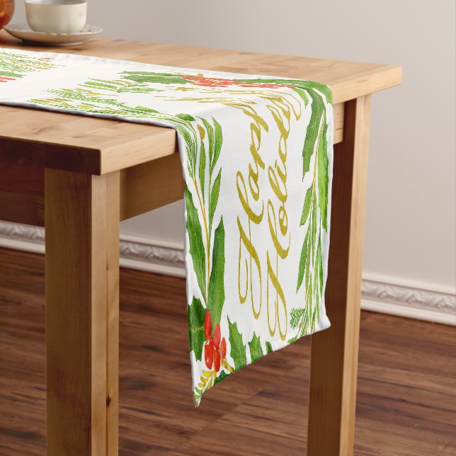 'Happy Holidays' Table Runner (In Situ)