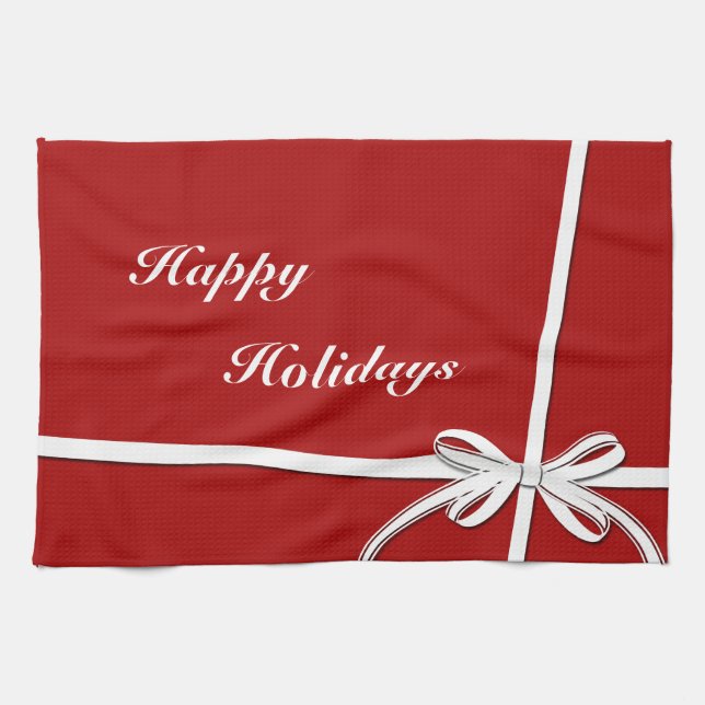 Happy Holidays Tea Towel (Horizontal)