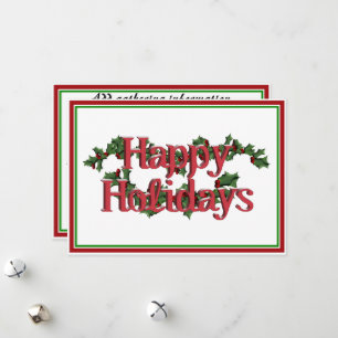 Happy Holidays Text Design Holiday Card