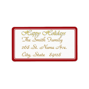 Happy Holidays Text Design Label