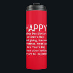 Happy Holidays Thermal Tumbler<br><div class="desc">Happy Holidays gift perfect fotr festive season</div>