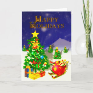 Happy Holidays Three Holiday Card